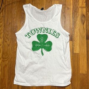 Massachusetts Townies Irish Clover Tank Top Size Small